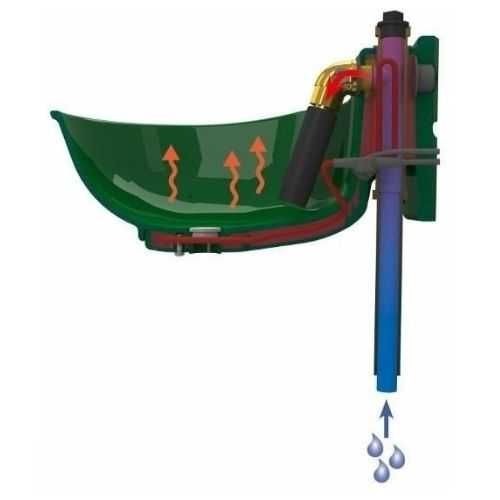 Poidło z zaworem rurowym HP20 z podgrzewaniem rurki Kerbl