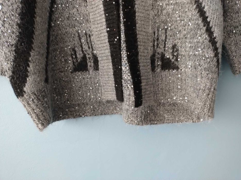 Medicine sweter damski - kardigan z cekinami, rozmiar M