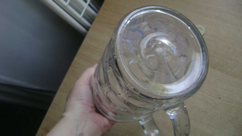 Starocie z PRL - Kufel szklany WARKA 1 litr TANIO