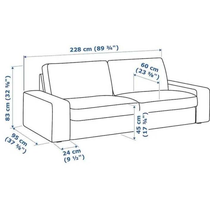 Sofá KIvik IKEA 3 lugares