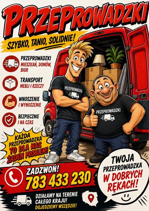 przeprowadzki od a do z | transport + wniesienie | szybko i tanio