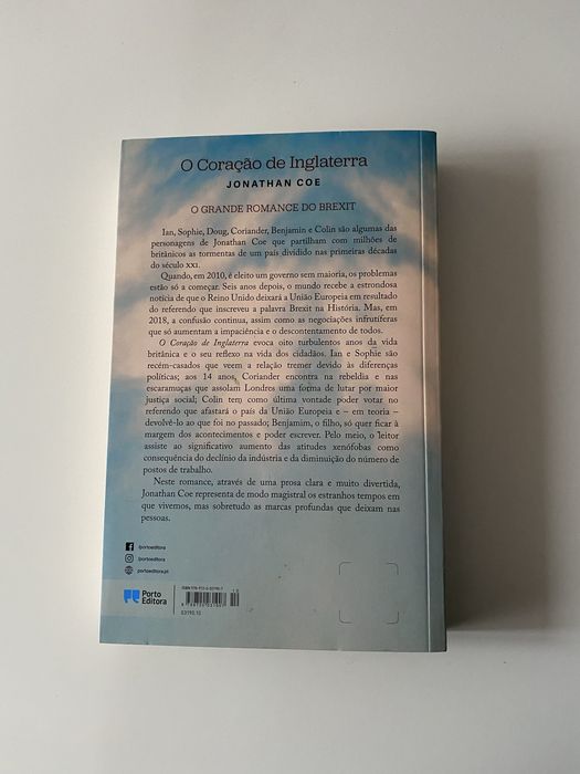 Livro “Coração de Inglaterra” Jonathan Coe