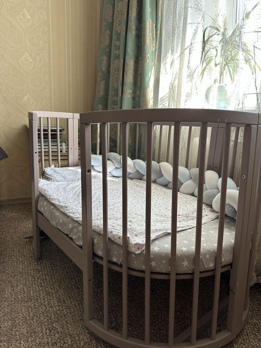 Ліжечко з матрасами royal sleep 7в1