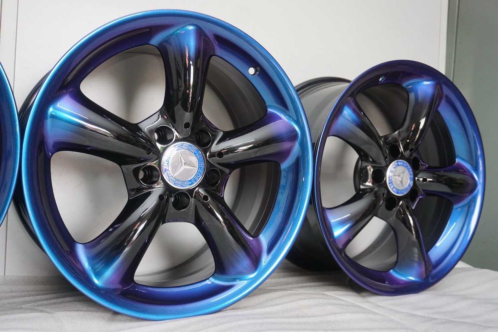 Alufelgi Mercedes W230 oryginal 8,5Jx17 et35 5x112 czarne i kameleon