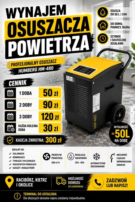 Wynajem Osuszacza Powietrza Profesjonalny