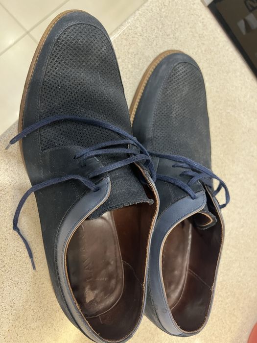 Buty lavard skóra HQ rozm 41 eleganckie granatowe