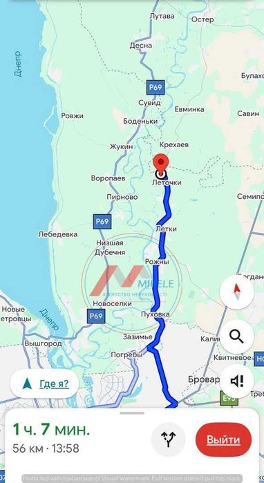 Без% ділянка 0,12 га під забудову с. Літочки Броварський район