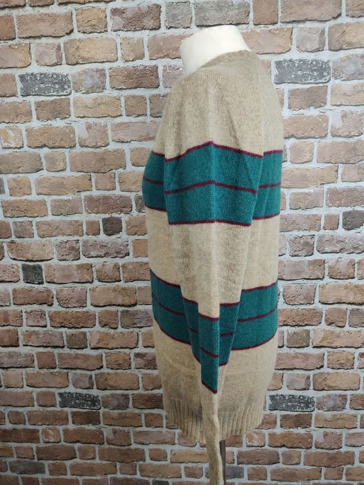 Męski dłuższy sweter w paski rozm. M/l ww