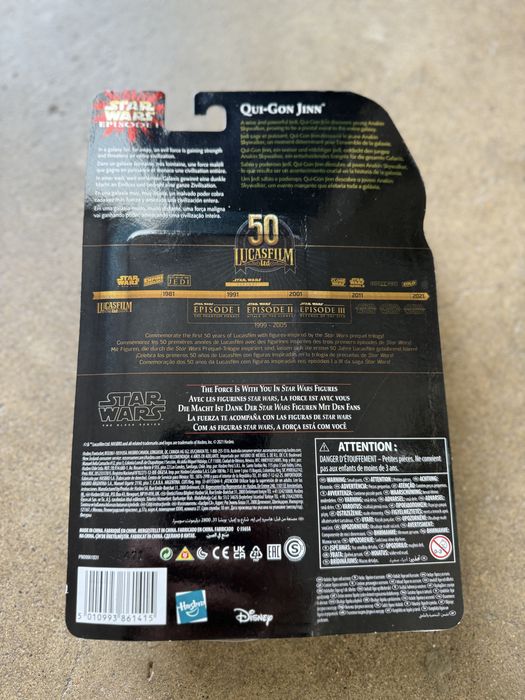 Star Wars Black Series 50º Aniversário, Qui-Gon Jinn, Novo Selado
