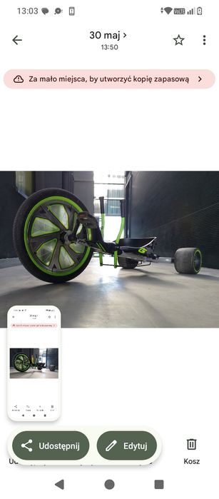 Gokart trzykołowy do driftu