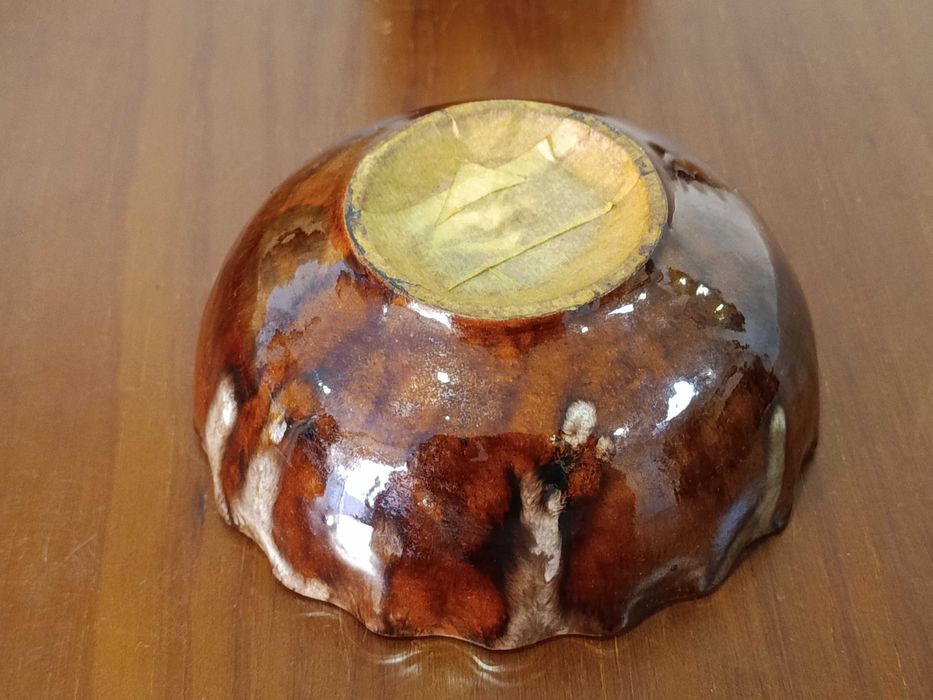 Conjunto Bule + Tigela de Cerâmica Vidrada Vintage