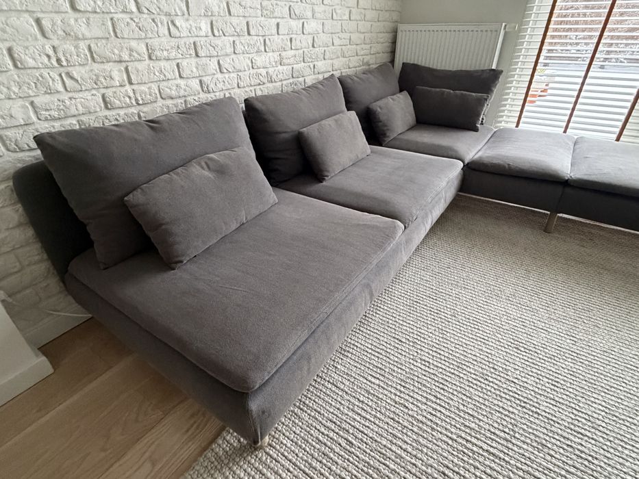Sofa 4 osobowa SÖDERHAMN + sekcja 1 osobowa / ciemnoszary