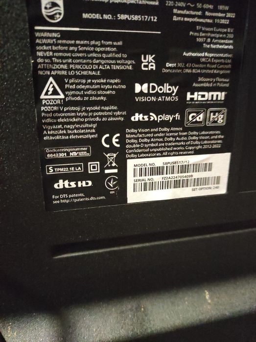 Philips 58 cali 58PUS8512/17