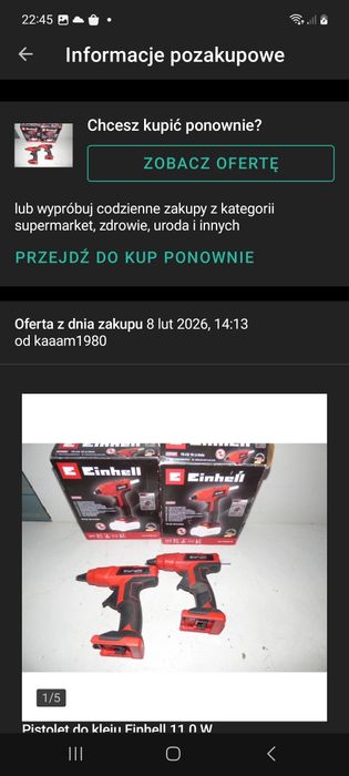 Narzędzia akumulatorowe einhell i inne