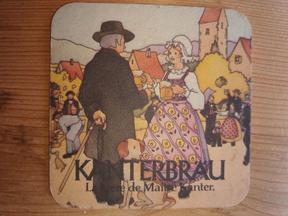 Kartonowa podkładka - piwo Kanterbräu Francja - vintage