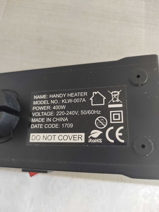 grzejnik elektryczny mały 400 W.