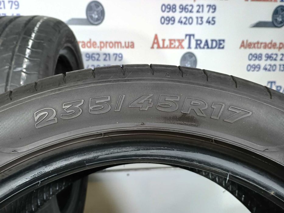 2шт 235/45 R17 Sava Intensa UHP 2 літні шини вживані, протектор 6мм