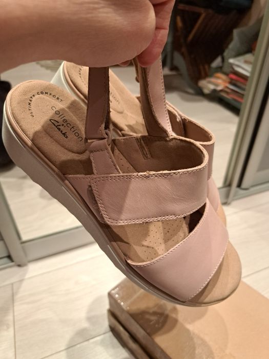Clarks damskie sandaĺki, nowe,40 26cm