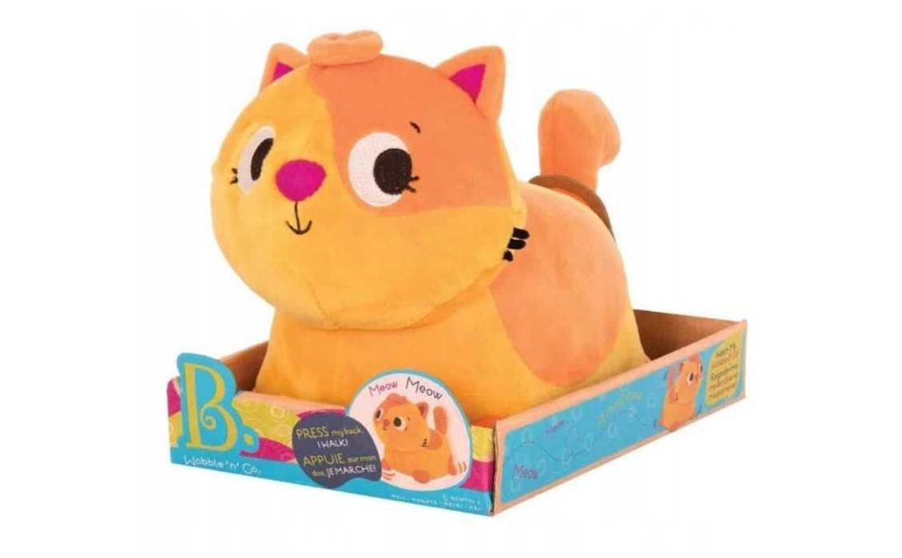 NOWY WĘDRUJĄCY KOTEK do nauki raczkowania B.Toys interaktywny miauczy