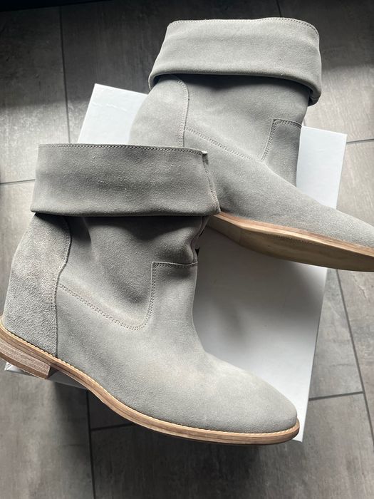 Botki szare Badura ukryty koturn roz.39 jak Nowe