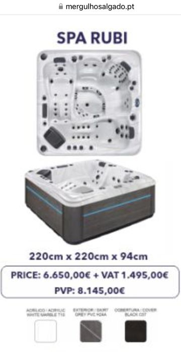 Jacuzzi Diamont Rubi  2.20 x 2.29 valor 8.145,00€