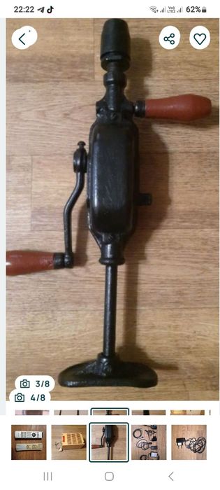 Дрель ручная уголок, труба 1/2" швеллер сталь для сапок гвозди  запчасти к бачку.