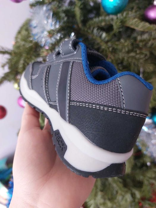 Кроссовки на липучке, Geox J Cordian Anthracite, 29р, водостойкие