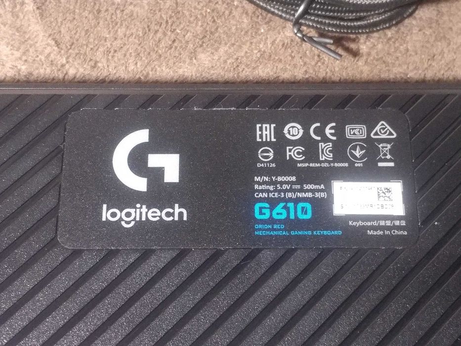 Механическая клавиатура Logitech G610 Orion USB ~ Cherry MX Red