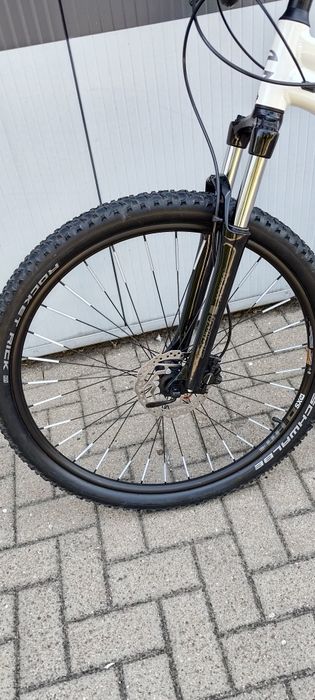 Rower MTB Cannondale Trail 7 koła 29 rama L biała perła 2x9 hydraulika śliczny JAK NOWY