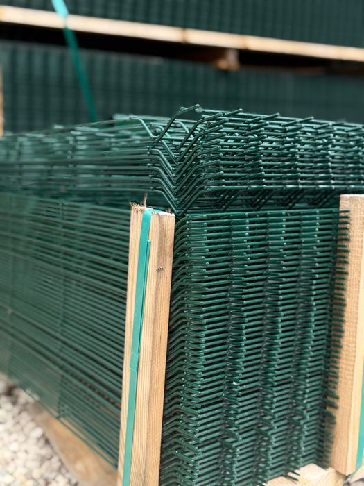 Ogrodzenie Panelowe 3D Komplet do montażu Panel Słupek Podmurówka Transport
