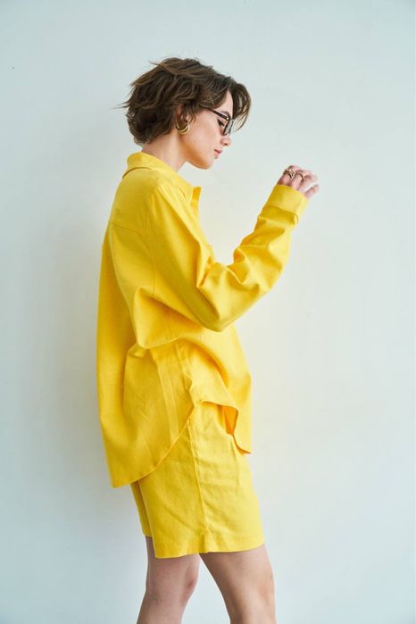 Новий костюм з льону шорти та сорочка Easy One