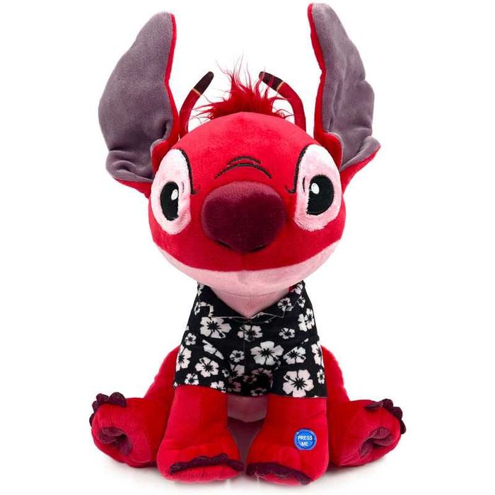Promo Natal:Peluche Leroy Stitch Hawaii 30cm c/som