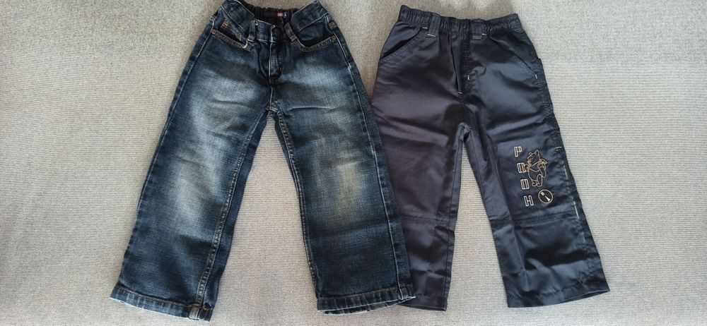 Zestaw Spodni x 4 Jeans, Sztruksy, Bluza + Gratis Spodnie Dresy R. 104