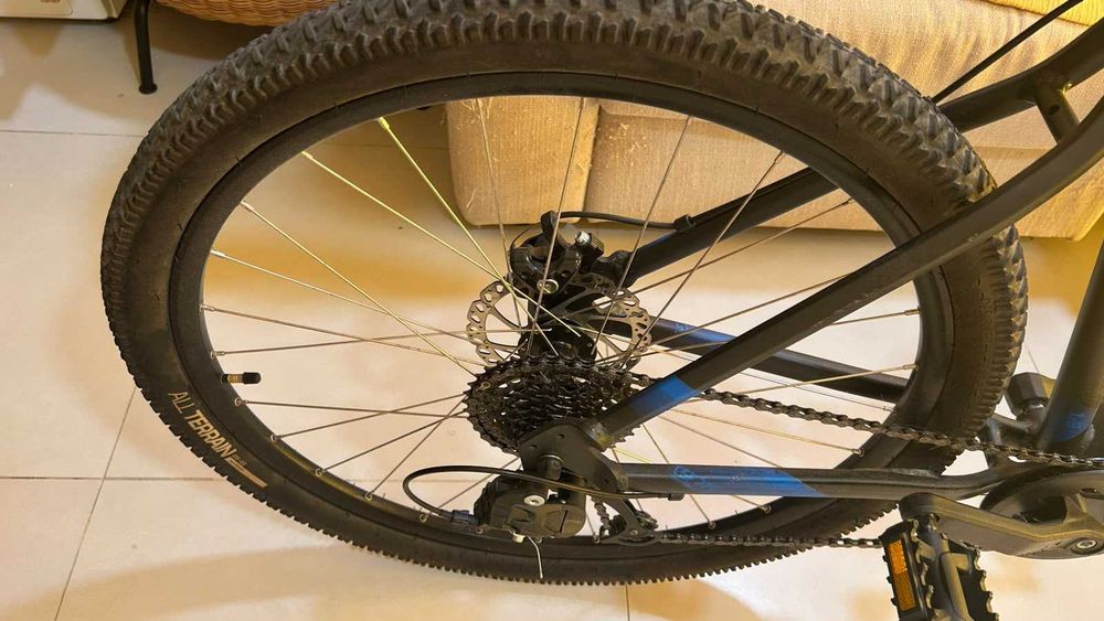 Bicicleta BTT Rockrider ST 120 XL (27,5") - Preto/Azul + Extras