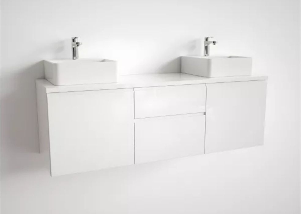 Móvel duplo com lavatórios(sem torneiras)