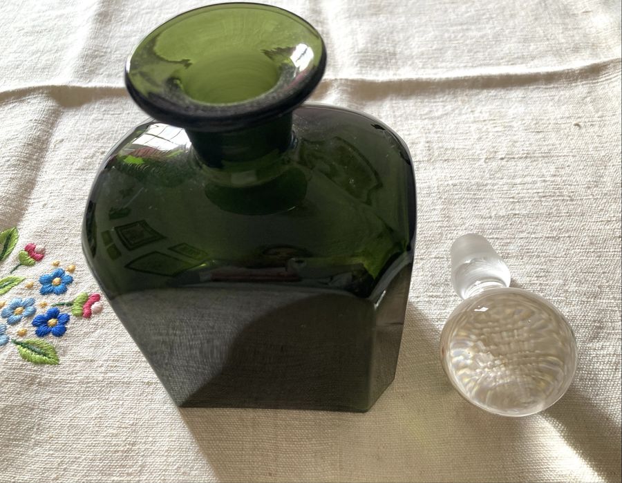 Garrafa de vidro vintage