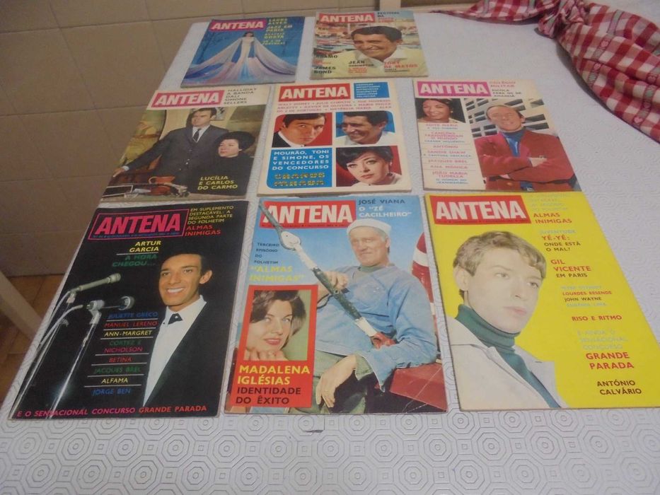 Revistas antigas Antena dos anos 60