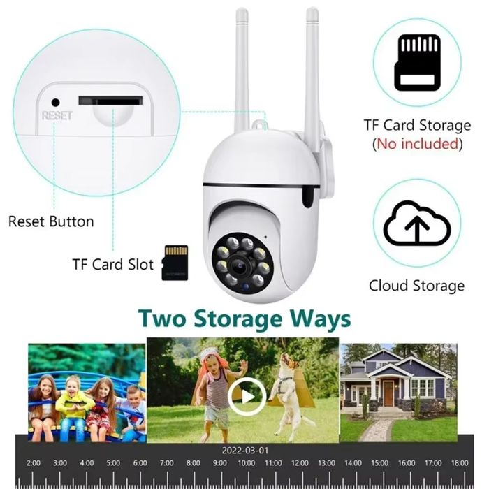 Câmara de vigilância de segurança sem fio, wi-fi, ambiente externo.