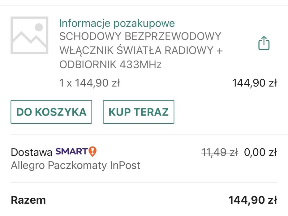 Schodowy bezprzewodowy włącznik swiatła x2 +odbiornik 433 MHz