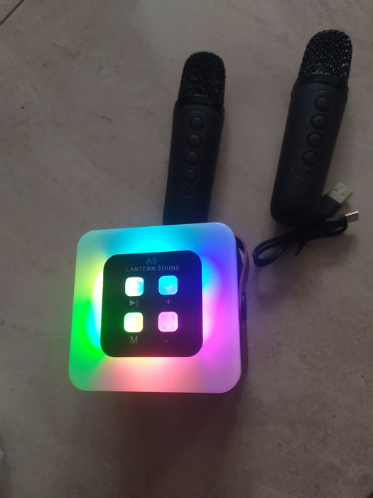 Дитячий набір караоке з 2 двома мікрофонами к12 k12 колонкою Bluetooth