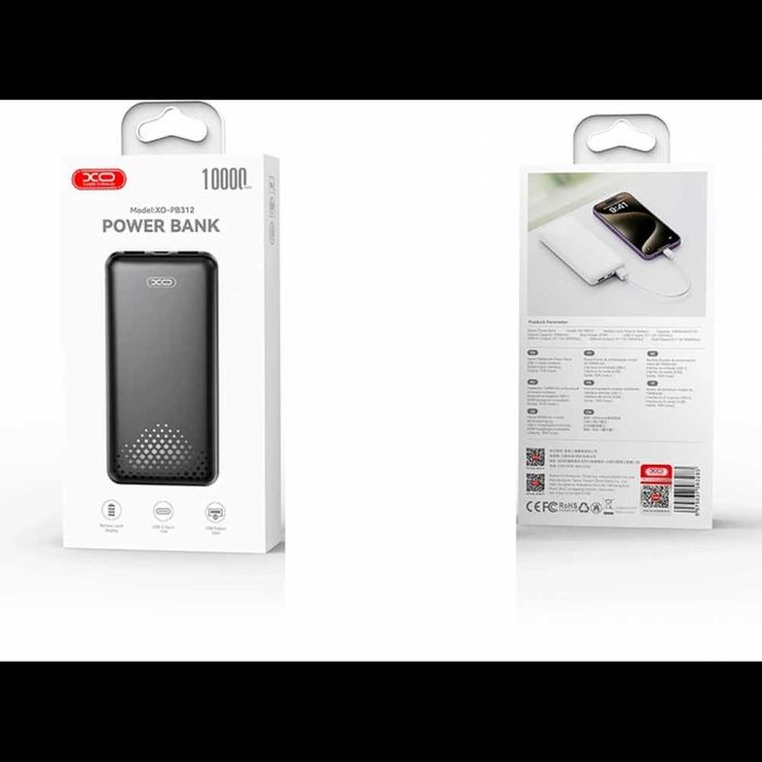 Внешний аккумулятор Power bank XO PB312 10000 Mah батарея зарядка