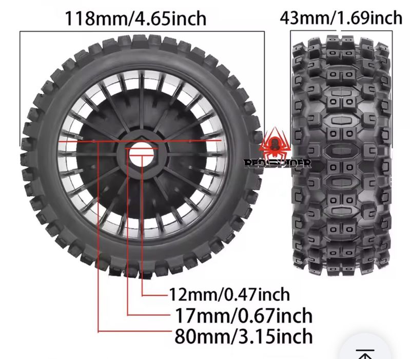 Koła do modelu rc 1:8