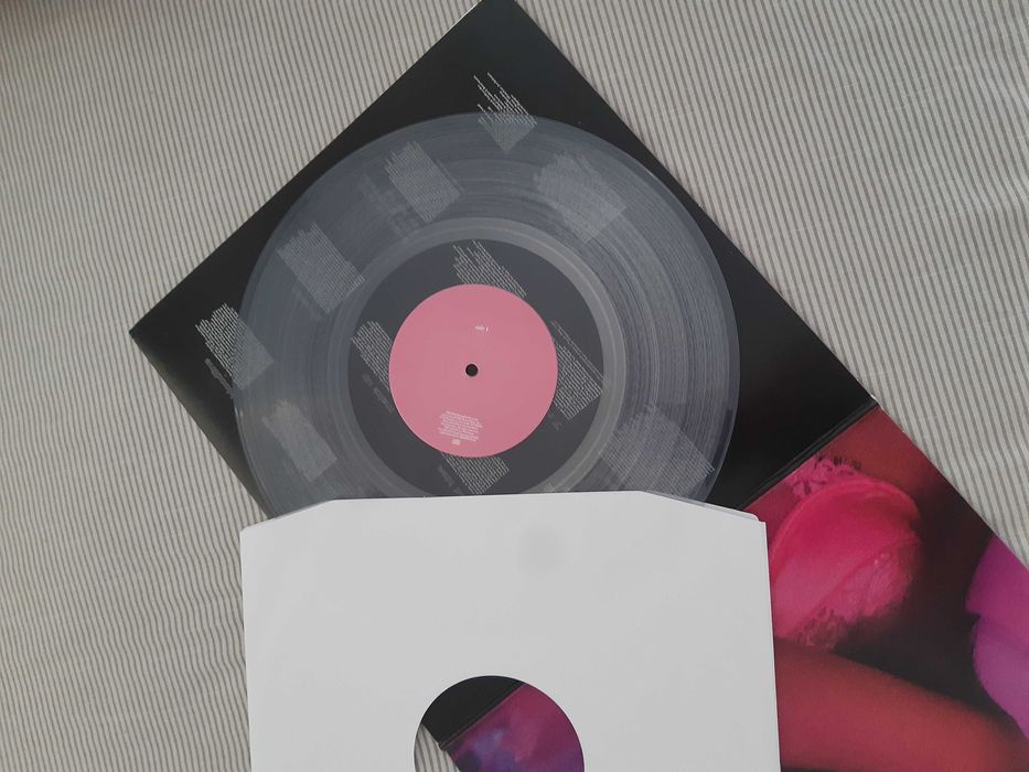 Ariana Grande thank u next vinil clear capa rosa