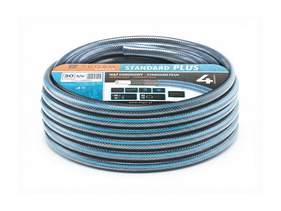 Wąż ogrodowy "STANDARD PLUS" FI 3/4". 30m / TEGER