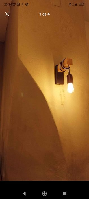 Lámpara de exterior o interior con bombillo incluído