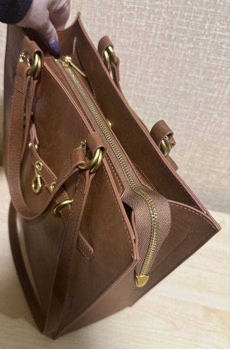 Сумка - тоут Polina & Eiterou, натуральная