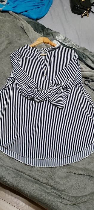 Koszula damska w paski wyszczuplająca