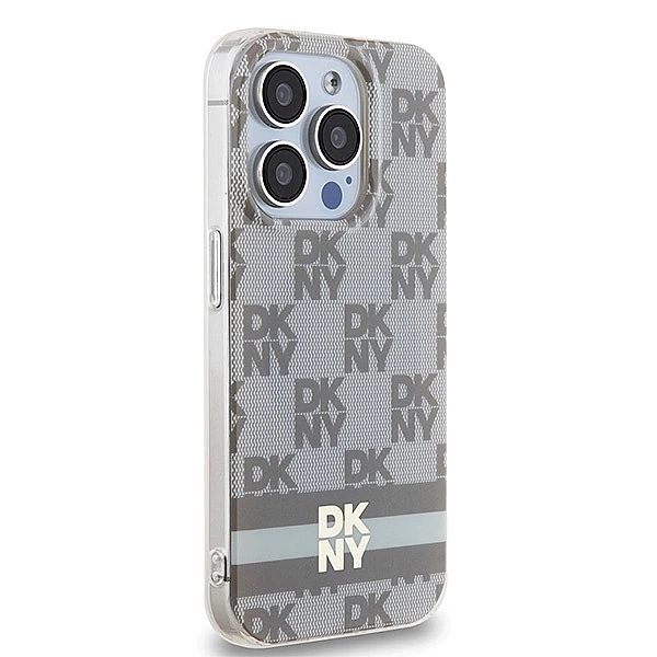 Etui DKNY IML Checkered Mono Pattern & Printed Stripes MagSafe na iPho