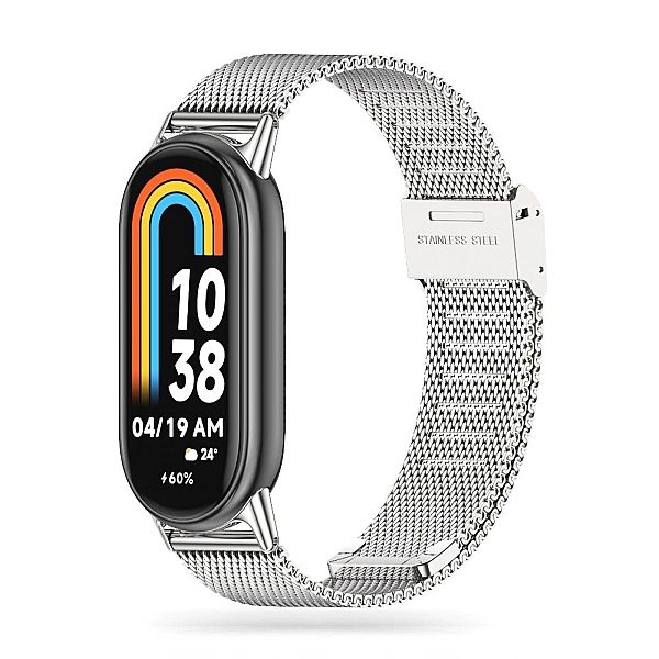 Pasek Milaneseband do Xiaomi Mi Band 8 / 8 NFC Silver
