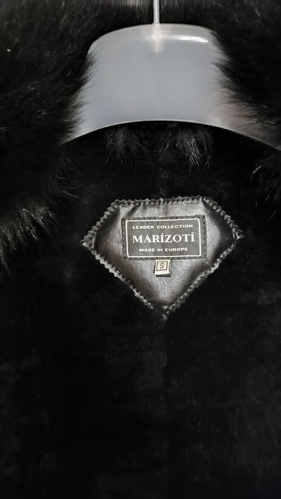 Женская кожаная дублёнка Marizoti, с натуральным мехом, р. Xs
